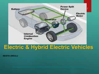 1
Electric & Hybrid Electric Vehicles
MESFIN AMSALU
 