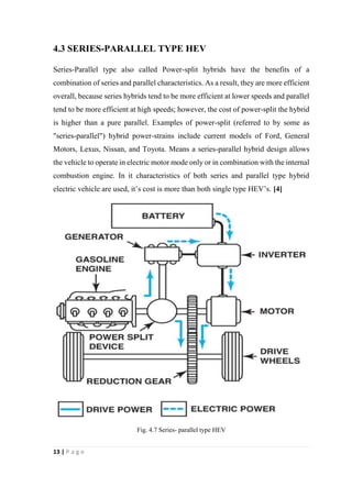 Electric hybrid vehicle Seminar Report | PDF
