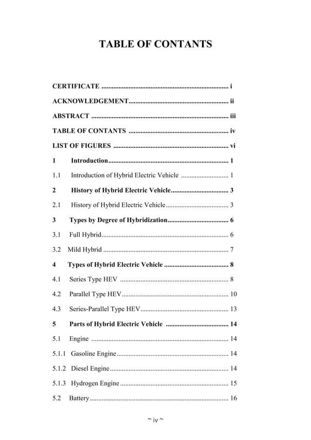 Electric hybrid vehicle Seminar Report