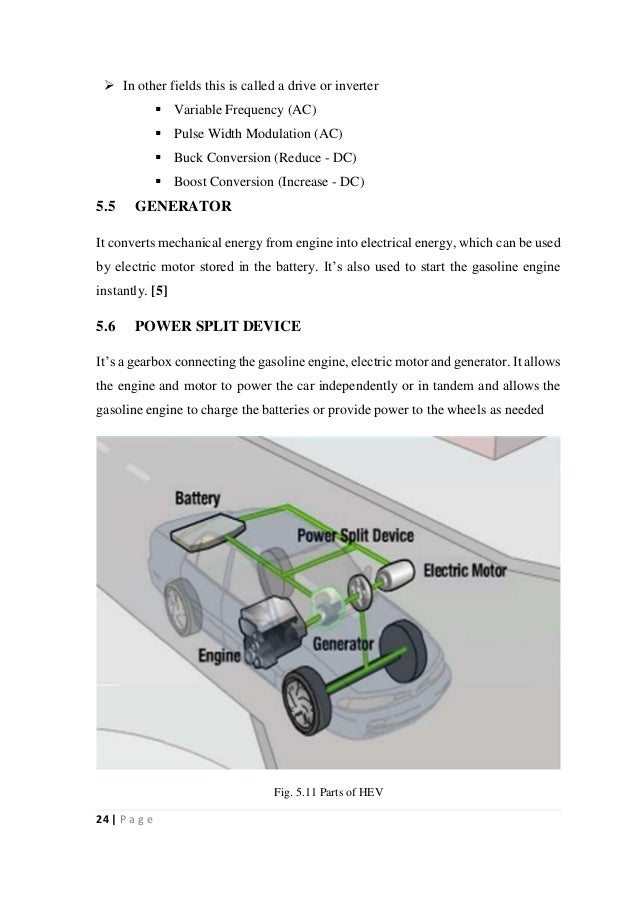Electric hybrid vehicle Seminar Report