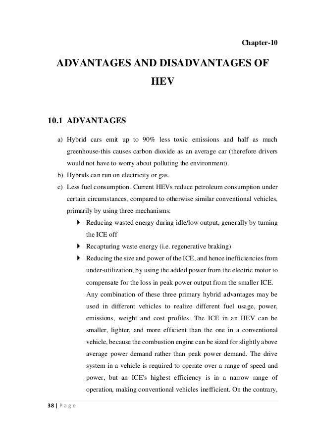 Electric hybrid vehicle Seminar Report