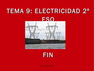 Dpto. de Tecnologías 39
TEMA 9: ELECTRICIDAD 2ºTEMA 9: ELECTRICIDAD 2º
ESOESO
FINFIN
 