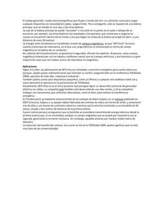 Electricidad sin cables