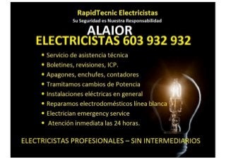 Electricistas Alaior 603 932 932