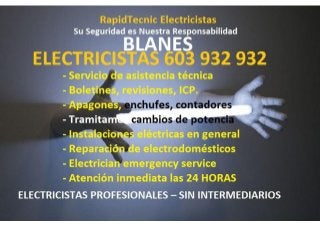 Electricistas Blanes 603 932 932