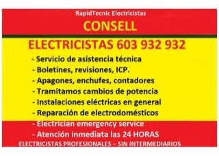 Electricistas Consell 603 932 932