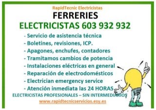 Electricistas Ferreries 603 932 932