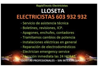Electricistas Lloseta 603 932 932