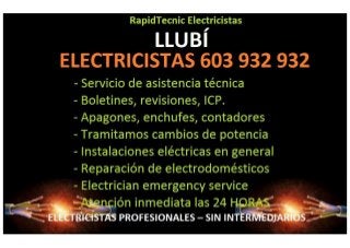 Electricistas Llubi 603 932 932