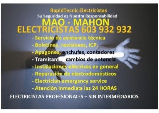 Electricistas Mao-Mahon 603 932 932