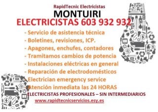 Electricistas Montuiri 603 932 932