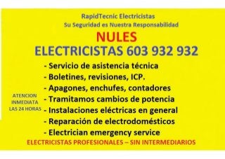Electricistas Nules 603 932 932