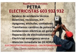 Electricistas Petra 603 932 932
