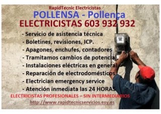 Electricistas Pollensa-Pollença 603 932 932