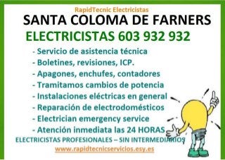 Electricistas Santa Coloma de Farners 603 932 932