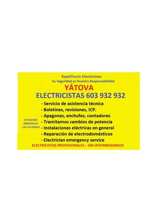 Electricistas Yatova 603 932 932