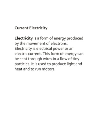Electricity | PDF