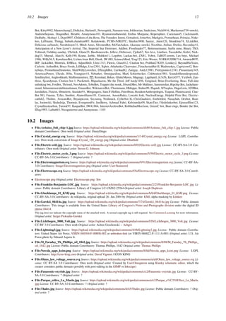 10.2 Images 17
Bot, Kitty9992, Masterchamp2, Dsdickie, Harland1, Neverquick, Namazu-tron, Jolibrarian, Saulicious, Nick0416, Machoman739~enwiki,
Andrewthejesus, DragonBot, Biria64, Anonymous101, Ryanswimstheworld, Erebus Morgaine, Reperspliter, Cockman45, Cockman46,
Dedbaby, Akshay11, Dcpc0807, Children.of.the.Kron, The Founders Intent, Gottadmit, Jotterbot, Markgriz, Promethean, Primasz, Nuke-
less, Leﬀmann, Thingg, Subash.chandran007, Kolakowski, PCHS-NJROTC, Sharkie3000, Saenzc, Anon126, Skunkboy74, XLinkBot,
Delicious carbuncle, Needtoknow31, Mitch Ames, SilvonenBot, MsVanAuken, Akasuna~enwiki, Noctibus, JinJian, Dwilso, Reconday41,
Anticipation of a New Lover’s Arrival, The, Imperial Star Destroyer, Addbot, Proofreader77, Betterusername, Surﬁn simo, Binary TSO,
Yobmod, Fieldday-sunday, USchick, Glane23, Bassbonerocks, Jellevc, Debresser, Cjohn67, Xev lexx, Lineface, Tassedethe, Koliri, Nick-
dog33, Muysal, Alan16, Kelly190, Krano, Jarble, Mishkin11, Legobot, Luckas-bot, ZX81, Yobot, TaBOT-zerem, Les boys, Michael
1986, Willy56.5, KamikazeBot, Lichen from Hell, Dtrak, IW.HG, ScienceMind, Ying123, Eric-Wester, N1RK4UDSK714, AnomieBOT,
IRP, JackieBot, Mintrick, EHRice, AdjustShift, Ulric1313, Flewis, Glaze012, Citation bot, Prabhat278205, Lostkey2, BeyondHisYears,
Carlsotr, ArthurBot, Bruce Foods, LilHelpa, User2301, Xqbot, Athabaska-Clearwater, TinucherianBot II, Madsmokey, Capricorn42, Ben-
nyboys, PrometheusDesmotes, SlickWillyLovesSex, DSisyphBot, Uarshad82, Zaingay, Andy12983, Prettyponies12343, Piesaretasty345,
AmericasPower, Ubcule, J04n, Youngster14, Nebather, Omnipaedista, Mark Schierbecker, Celebration1981, Soundoftheunderground,
Smellmyfeet, Angleofdeath, Muﬃnstastenice, , Remshad, Bekus, GliderMaven, Magnagr, Lagelspeil, Jc3s5h, KerryO77, Yickbob, Zan-
thrax, Sjcandyman, Citation bot 1, Pucketteli, Miguelaaron, Me the Third, Jeﬀ hardy3456, Eengined, Brian Everlasting, Beao, Full-date
unlinking bot, FoxBot, Thrissel, NeoAdonis, TobeBot, Trappist the monk, DixonDBot, Mr Mulliner, Sammetsfan, Ripchip Bot, Jackeham-
mond, Inluminetuovidebimuslumen, EmausBot, WikitanvirBot, Cbornmann, Hhhippo, Stubes99, JSquish, Sf5xeplus, HugoLoris, H3llBot,
Jarodalien, Fizicist, Sbmeirow, Seasider91, Morgengave, Sam.P.Hollins, Patrolboat, ResidentAnthropologist, Teapeat, Planetscared, Clue-
Bot NG, Fauzan, Tylko, Snotbot, Alanwilliams101, Castncoot, AussieRulez, Lincoln Josh, NuclearEnergy, Helpful Pixie Bot, Electric-
catﬁsh2, Tholme, AvocatoBot, Bryanpiczon, Szczureq, Neshmick, Cyberbot II, ChrisGualtieri, Embrittled, Nusaybah, Dexbot, Reat-
las, Joeinwiki, Skeledzija, Thornsie, EvergreenFir, JustBerry, Achmad Fahri, Kelvinmike09, SkateTier, Filedelinkerbot, Ejrusselllim123,
Crystallizedcarbon, Tarook97, KasparBot, IWA1864, InternetArchiveBot, RobbieIanMorrison, GreenC bot, Bear-rings, Bender the Bot,
IDog1993, Laiba663, Nicogutierrez and Anonymous: 1103
10.2 Images
• File:Arduino_ftdi_chip-1.jpg Source: https://upload.wikimedia.org/wikipedia/commons/d/d9/Arduino_ftdi_chip-1.jpg License: Public
domain Contributors: Own work Original artist: DustyDingo
• File:Crystal_energy.svg Source: https://upload.wikimedia.org/wikipedia/commons/1/14/Crystal_energy.svg License: LGPL Contribu-
tors: Own work conversion of Image:Crystal_128_energy.png Original artist: Dhatﬁeld
• File:Electric-eel2.jpg Source: https://upload.wikimedia.org/wikipedia/commons/0/03/Electric-eel2.jpg License: CC-BY-SA-3.0 Con-
tributors: Own work Original artist: Steven G. Johnson
• File:Electric_motor_cycle_3.png Source: https://upload.wikimedia.org/wikipedia/commons/5/59/Electric_motor_cycle_3.png License:
CC-BY-SA-3.0 Contributors: ? Original artist: ?
• File:Electromagnetism.svg Source: https://upload.wikimedia.org/wikipedia/commons/9/91/Electromagnetism.svg License: CC-BY-SA-
3.0 Contributors: Image:Electromagnetism.png Original artist: User:Stannered
• File:Electroscope.svg Source: https://upload.wikimedia.org/wikipedia/commons/f/fa/Electroscope.svg License: CC-BY-SA-3.0 Contrib-
utors:
• Electroscope.png Original artist: Electroscope.png: Stw
• File:Franklin-Benjamin-LOC.jpg Source: https://upload.wikimedia.org/wikipedia/commons/2/25/Franklin-Benjamin-LOC.jpg Li-
cense: Public domain Contributors: Library of Congress LC-USZ62-25564 Original artist: Joseph Duplessis
• File:Gluehlampe_01_KMJ.png Source: https://upload.wikimedia.org/wikipedia/commons/b/b4/Gluehlampe_01_KMJ.png License:
CC-BY-SA-3.0 Contributors: de.wikipedia, original upload 26. Jun 2004 by Original artist: KMJ, alpha masking by Edokter
• File:Gorskii_04414u.jpg Source: https://upload.wikimedia.org/wikipedia/commons/7/74/Gorskii_04414u.jpg License: Public domain
Contributors: This image is available from the United States Library of Congress's Prints and Photographs division under the digital ID
ppmsc.04414.
This tag does not indicate the copyright status of the attached work. A normal copyright tag is still required. See Commons:Licensing for more information.
Original artist: Sergei Prokudin-Gorskii
• File:Lichtbogen_3000_Volt.jpg Source: https://upload.wikimedia.org/wikipedia/commons/f/f8/Lichtbogen_3000_Volt.jpg License:
CC BY 3.0 Contributors: Own work Original artist: Achim Grochowski -- Achgro
• File:Lightning3.jpg Source: https://upload.wikimedia.org/wikipedia/commons/4/4b/Lightning3.jpg License: Public domain Contribu-
tors: United States Air Force, VIRIN 040304-F-0000S-002 or unbroken-link (or VIRIN 060822-F-1111A-001) Original artist: U.S. Air
Force photo by Edward Aspera Jr.
• File:M_Faraday_Th_Phillips_oil_1842.jpg Source: https://upload.wikimedia.org/wikipedia/commons/8/88/M_Faraday_Th_Phillips_
oil_1842.jpg License: Public domain Contributors: Thomas Phillips, 1842 Original artist: Thomas Phillips
• File:Nuvola_apps_ksim.png Source: https://upload.wikimedia.org/wikipedia/commons/8/8d/Nuvola_apps_ksim.png License: LGPL
Contributors: http://icon-king.com Original artist: David Vignoni / ICON KING
• File:Ohms_law_voltage_source.svg Source: https://upload.wikimedia.org/wikipedia/commons/a/a0/Ohms_law_voltage_source.svg Li-
cense: CC BY-SA 3.0 Contributors: Own work Original artist: Created by User:Omegatron using Klunky schematic editor, which the
creator considers public domain (possibly with post-editing in the GIMP or Inkscape)
• File:Panasonic-oxyride.jpg Source: https://upload.wikimedia.org/wikipedia/commons/c/c2/Panasonic-oxyride.jpg License: CC-BY-
SA-3.0 Contributors: ? Original artist: ?
• File:Parque_eólico_La_Muela.jpg Source: https://upload.wikimedia.org/wikipedia/commons/e/e2/Parque_e%C3%B3lico_La_Muela.
jpg License: CC BY-SA 3.0 Contributors: ? Original artist: ?
• File:Thales.jpg Source: https://upload.wikimedia.org/wikipedia/commons/4/45/Thales.jpg License: Public domain Contributors: ? Orig-
inal artist: ?
 