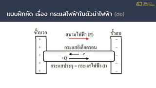 แบบฝึกหัด เรื่อง กระแสไฟฟ้าในตัวนําไฟฟ้า (ต่อ)
 