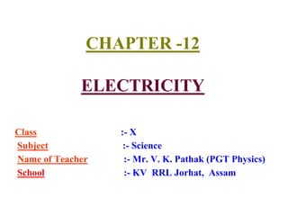 ELECTRICITY.ppt.pptx | Chemistry | Science