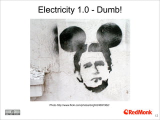 Electricity 1.0 - Dumb!




   Photo http://www.flickr.com/photos/bright/24691962/



                                    ...
