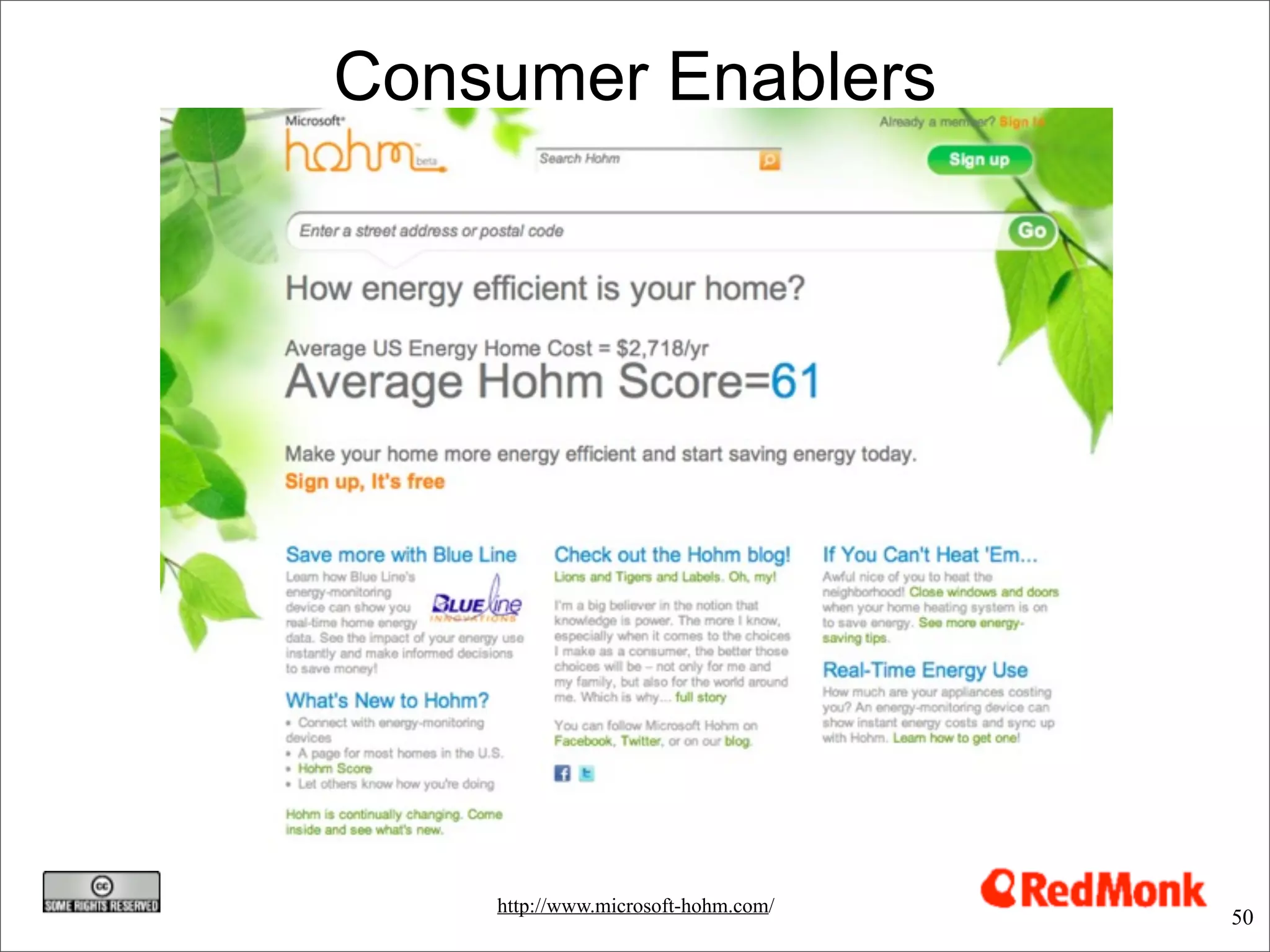 Consumer Enablers




    http://www.microsoft-hohm.com/
                                     50
 
