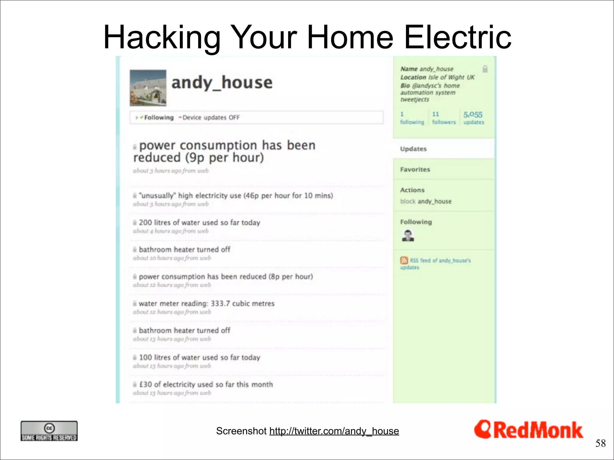 Hacking Your Home Electric




       Screenshot http://twitter.com/andy_house
                                                  58
 