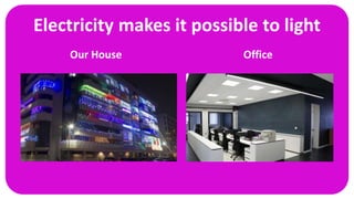 Electricity makes it possible to light
Our House Office
 