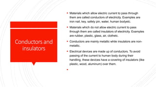 Electricity and circuits | PPTX