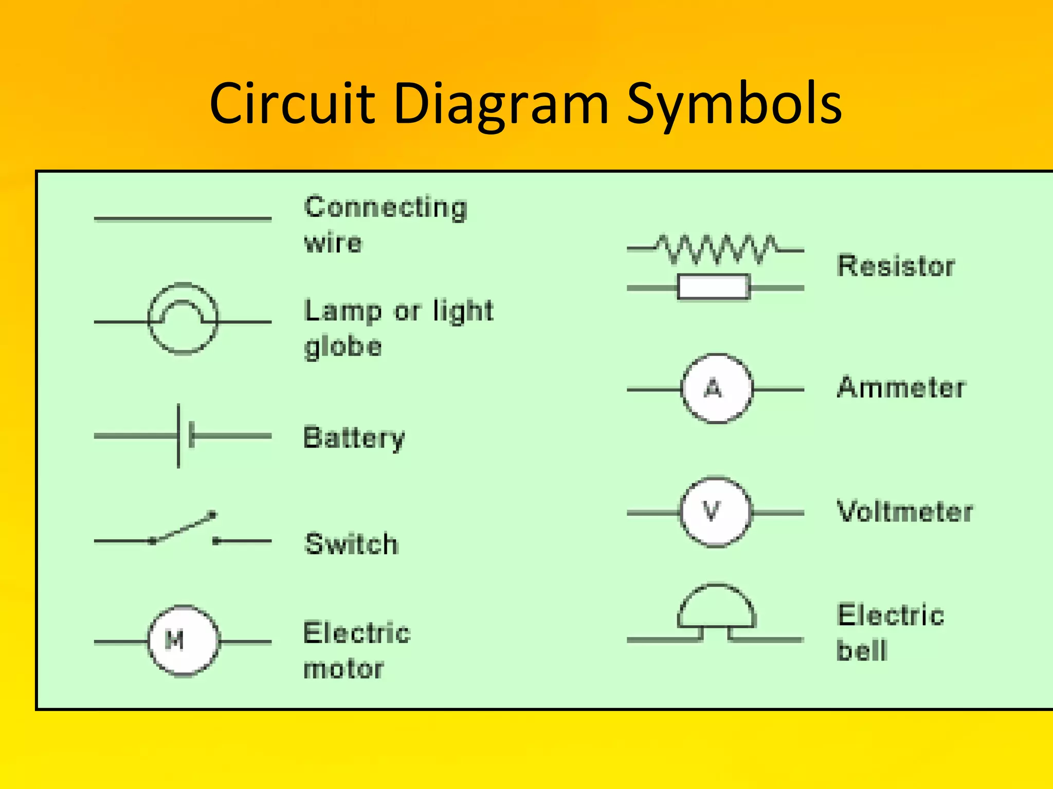 Circuit Diagram Symbols
 
