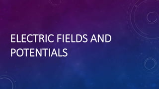 ELECTRIC FIELDS AND
POTENTIALS
 