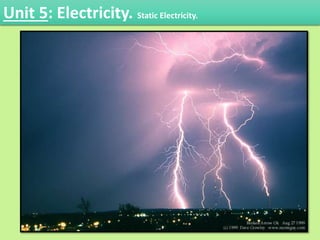 Unit 5: Electricity. Static Electricity.
 