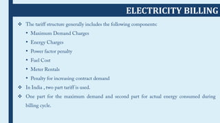 ELECTRICITY BILLING
❖
•
•
•
•
•
•
❖
❖
 
