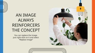 AN IMAGE
ALWAYS
REINFORCERS
THE CONCEPT
You can replace the image.
Just right-click on it and select
“Replace image”
 