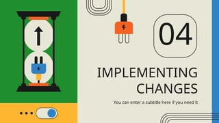 IMPLEMENTING
CHANGES
04
You can enter a subtitle here if you need it
 