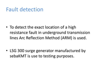 Contd…Faults can further be classified as symmetric or asymmetric faults.Symmetric faults: Equal fault currents in line with 120 deg displacement.  Rare in nature. Eg - (L-L-L) or (L-L-L-G) faults.Asymmetric faults: Unequal fault currents with unequal phase displacement. Most likely to occur. Eg – (L-L) or (L-L-G) or (L-G) faults.  