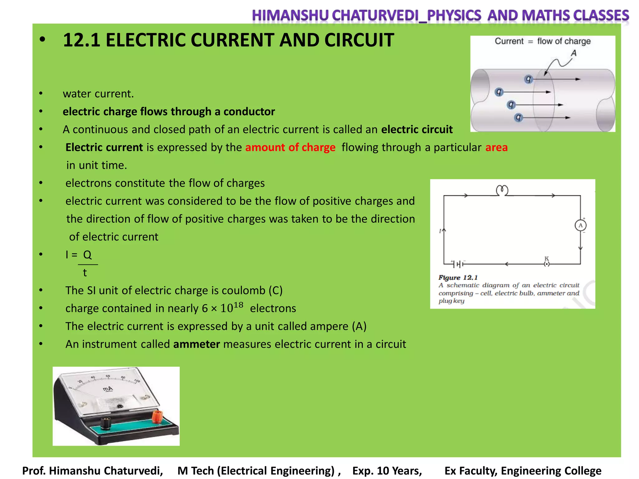 Electricity full chapter | PDF
