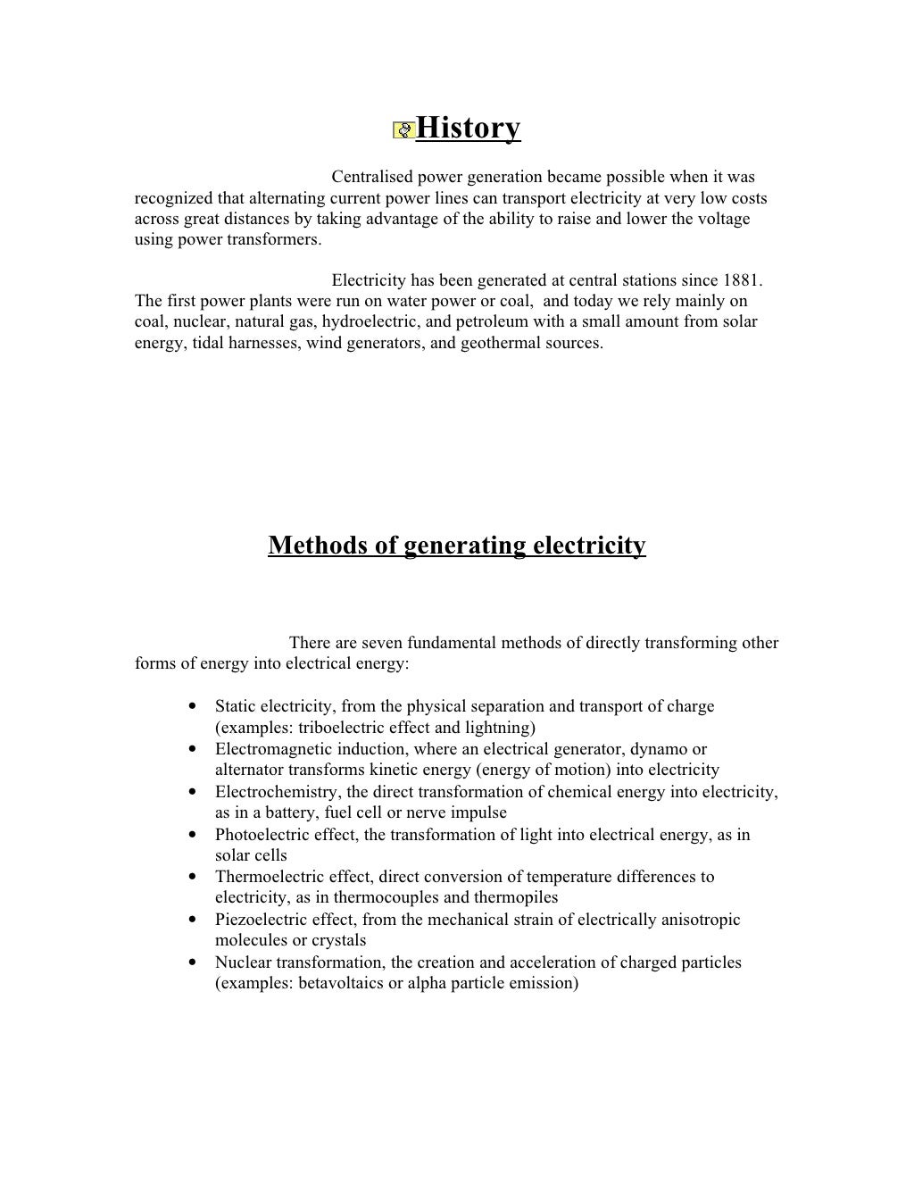 electric generator research paper
