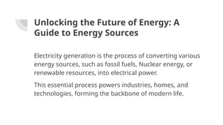 Unlocking the Future of Energy: Comprehensive Guide to Electricity ...