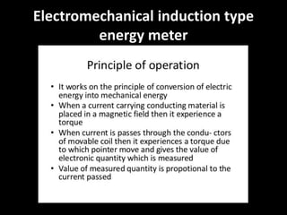 Electromechanical induction type
energy meter
 