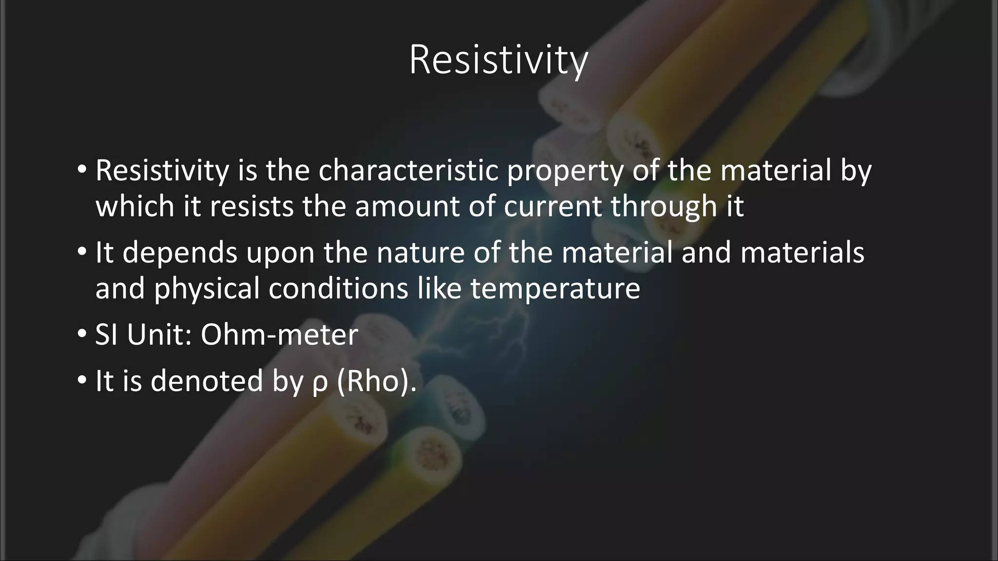 Factors on which the resistance of a conductor depends PPTX