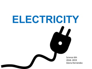 ELECTRICITY
Science 6th
2018- 2019
Gloria Hernández
 
