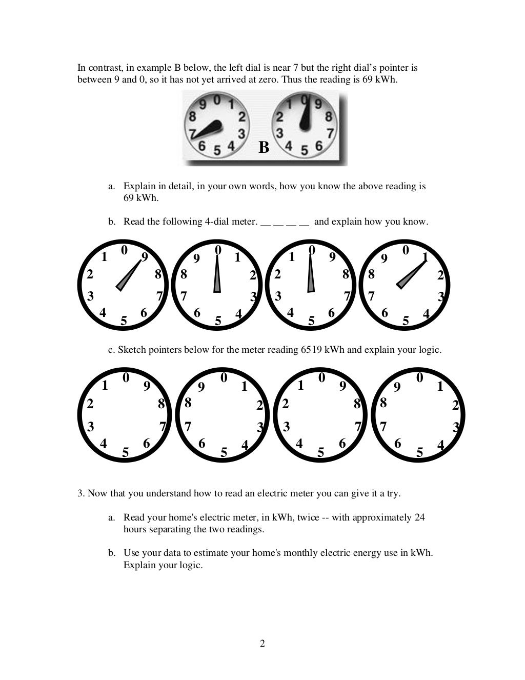 Electric meter reading