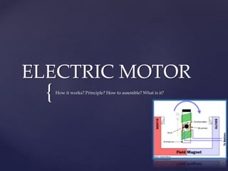 {
ELECTRIC MOTOR
How it works? Principle? How to assemble? What is it?
 