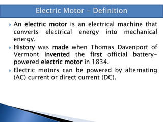Electric motor PPT