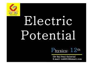 Electric
Potential
 