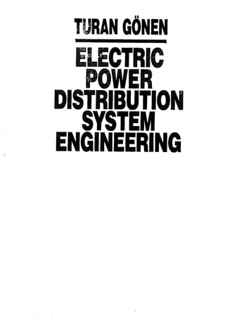 Electric power distribution engineering (gonen)