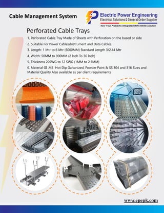 Cable Tray in Pakistan | Electric power engineering | PDF
