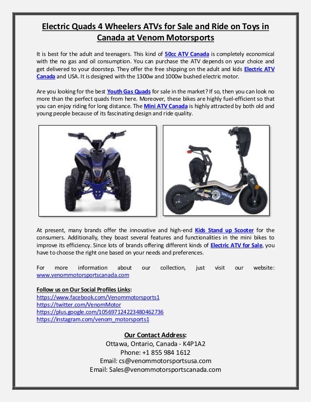 kids electric quads for sale