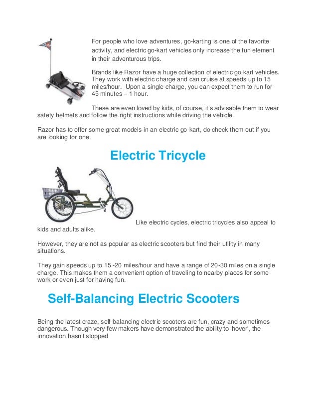 Electric scooter Information
